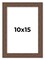 10x15 Wide Barnwood Picture Frame with UV-Resistant Acrylic & Acid Free Backing, Available in 6 Paint Finishes - Grey, Brown, White, and Black